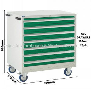 Euroslide Storage Cabinet Mobile 7 Drawers